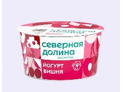Йогурт безлактозный ВИШНЯ СЕВЕРНАЯ ДОЛИНА 2,8% п/ст 130 гр