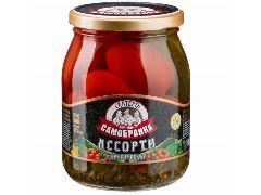 Ассорти овощное Скатерть самобранка Томаты и Огурцы 720 мл