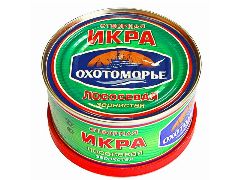 Икра лососевая отборная ГОРБУША ОхотоМорье 130 г ж/б 2025 г