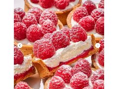 Мини-тарт с малиной 1,280кг( 16 штук, вес одной шт 0,080г)