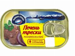 <b>Печень трески натур. 115гр Рыбная страна ключ </b>