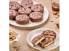 Мини-тарт Сникерс 1,120кг( 16 штук, вес одной шт 0,070г)