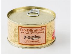 Печень и икра минтая натуральные «КТФ», 185 гр