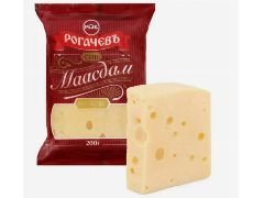 Сыр Маасдам 45% нарезка-брусок 200 гр РОГАЧЕВЪ