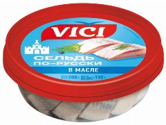 Филе сельди кусочки по-русски 200гр